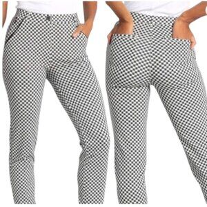 Betabrand Straight Leg Chino Dress Yoga Pants Catstooth Cat Print Size Medium